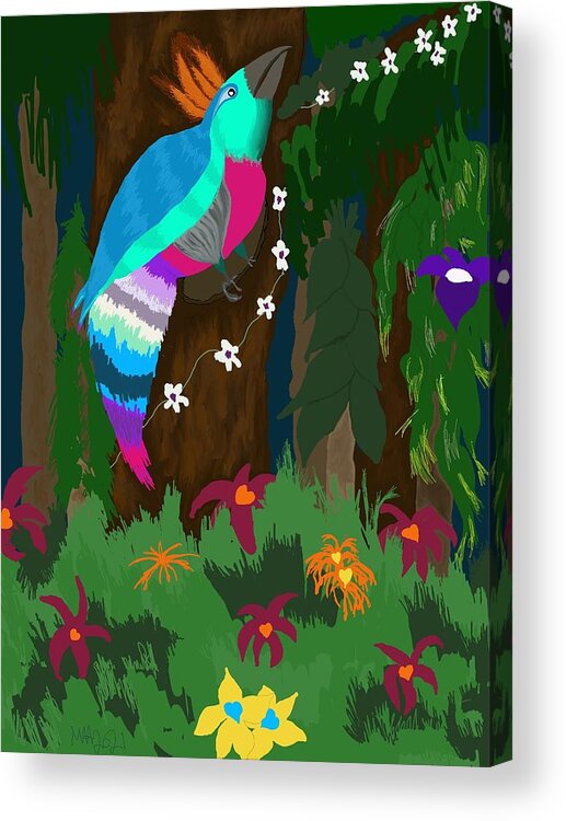  Acrylic Print featuring the digital art Exotic by Michelle Hoffmann