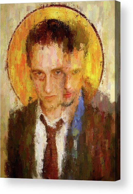 Fight Club Icon Acrylic Print featuring the painting Fight Club Icon by Vart Studio
