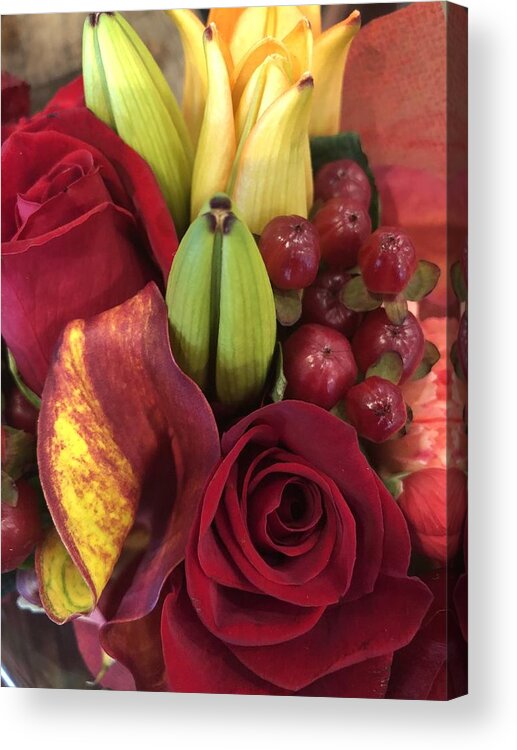 Flower Acrylic Print featuring the photograph Flowers Are Love by Marian Lonzetta