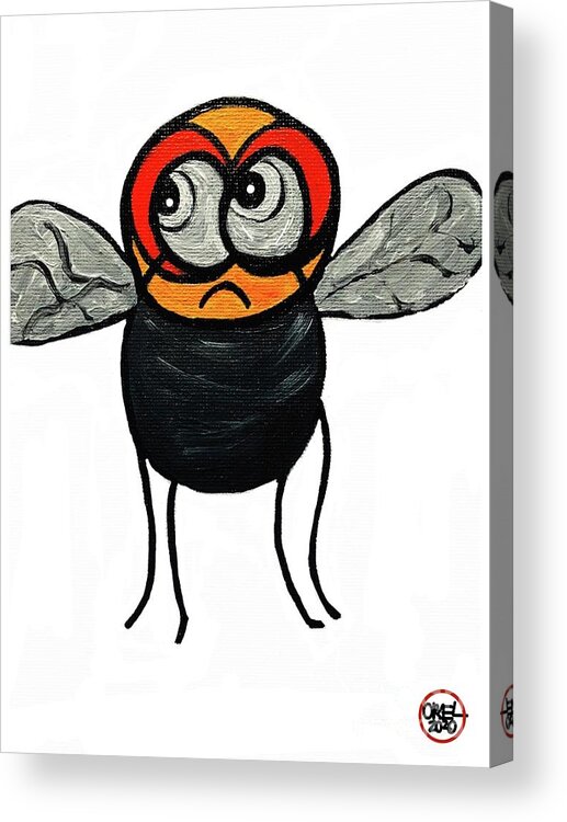  Acrylic Print featuring the painting Fly Boy by Oriel Ceballos