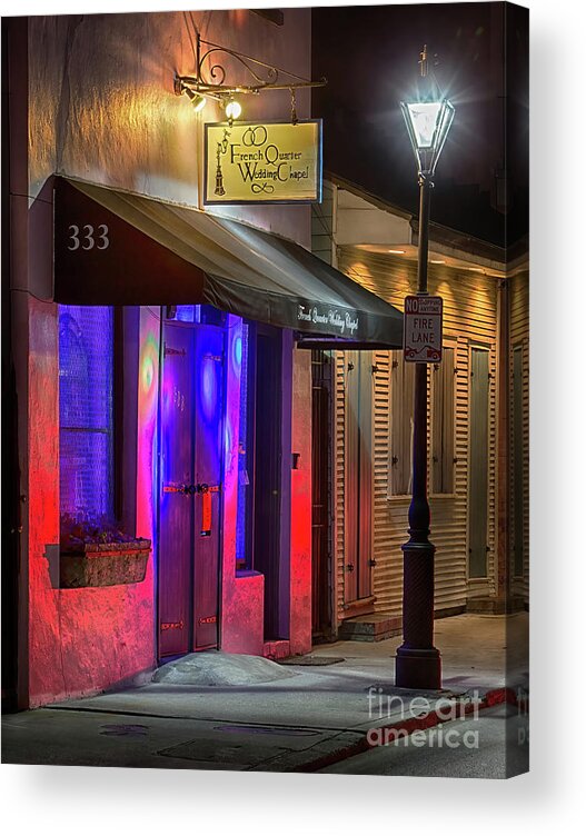 Big Easy Acrylic Print featuring the photograph French Quarter Wedding Chapel by Jerry Fornarotto