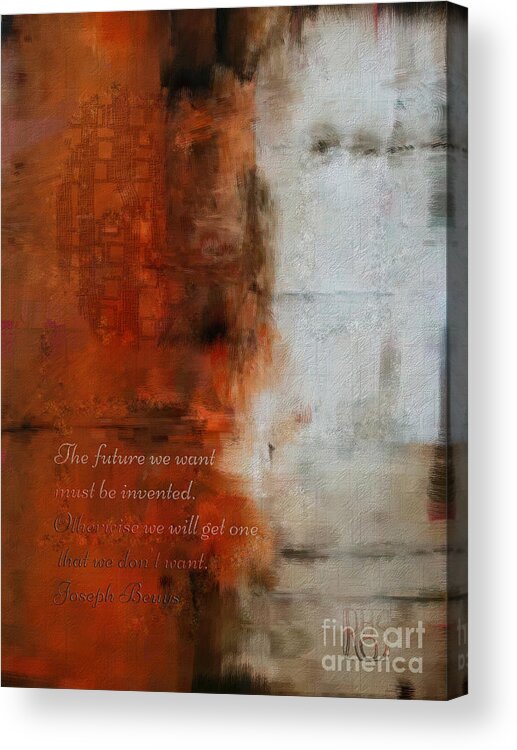 Future Acrylic Print featuring the painting Future - freely after Joseph Beuys by Horst Rosenberger