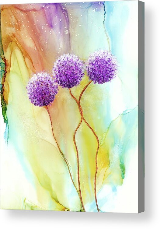 Flower Acrylic Print featuring the painting Get Closer by Kimberly Deene Langlois