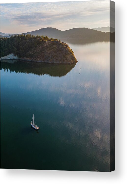Sailboat Acrylic Print featuring the photograph Glassy Calm by Michael Rauwolf