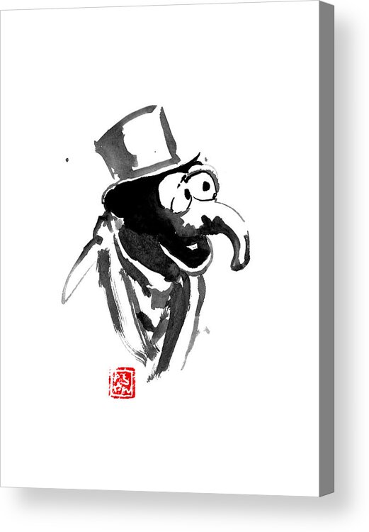 Gonzo Acrylic Print featuring the painting Gonzo by Pechane Sumie