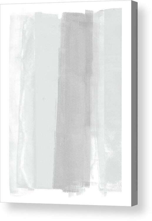 Abstract Acrylic Print featuring the painting Grey Ombre Abstract by Janine Aykens
