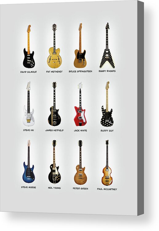 Fender Stratocaster Acrylic Print featuring the photograph Guitar Icons No2 by Mark Rogan