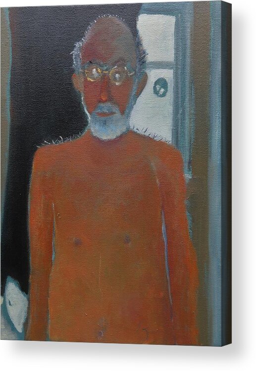 Self Portrait Acrylic Print featuring the painting Hairs by Gary Coleman