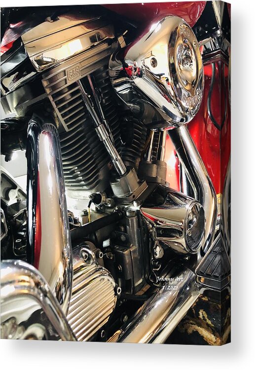 Harley Davidson Electra Glide Flhs St Augustine Florida Acrylic Print featuring the photograph HD Machinery by John Anderson