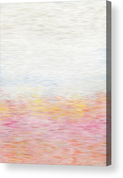 Abstract Acrylic Print featuring the mixed media Hearts Delight- Art by Linda Woods by Linda Woods