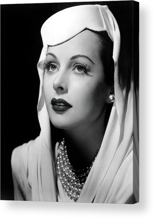 Hedy Lamarr Acrylic Print featuring the photograph HEDY LAMARR in THE CONSPIRATORS -1944-, directed by JEAN NEGULESCO. by Album