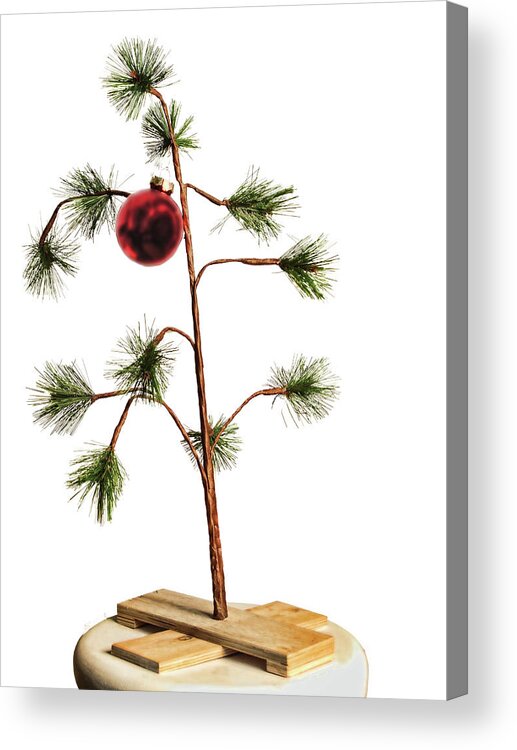 Christmas Acrylic Print featuring the digital art Hopeful Christmas Tree by Brad Barton