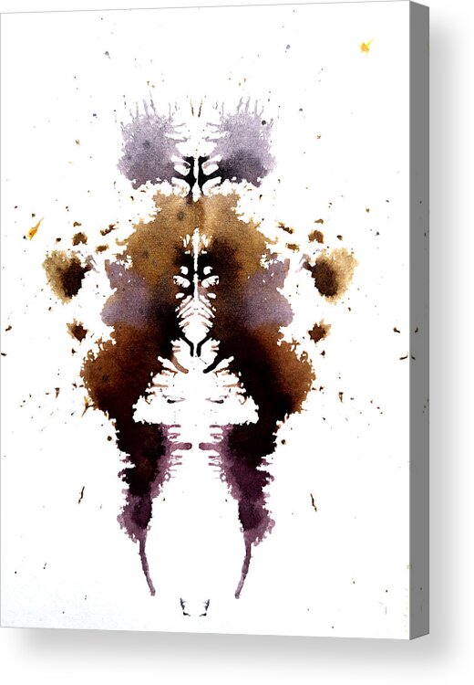 Abstract Acrylic Print featuring the painting Human and Higher Self by Stephenie Zagorski