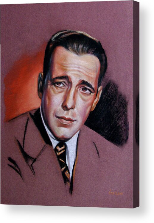 Humphrey Bogart Acrylic Print featuring the painting Humphrey Bogart by David Arrigoni