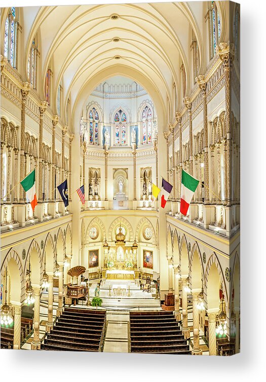 America Acrylic Print featuring the photograph Immaculate Conception Jesuit Church - New Orleans by Andy Crawford