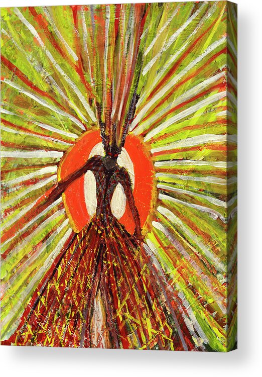In The Sun Acrylic Print featuring the painting In the Light of the Sun by Tessa Evette