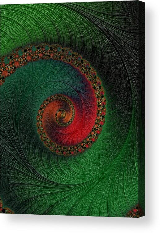 Fractal Acrylic Print featuring the digital art Infinity #7 by Mary Ann Benoit