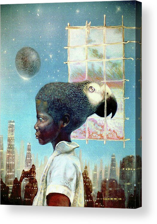 Portrait Of Young Man Acrylic Print featuring the painting Inherit The Earth by William Stoneham