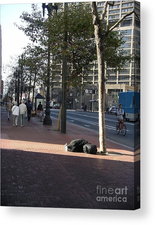 Homeless Acrylic Print featuring the photograph Invisible by Cynthia Marcopulos