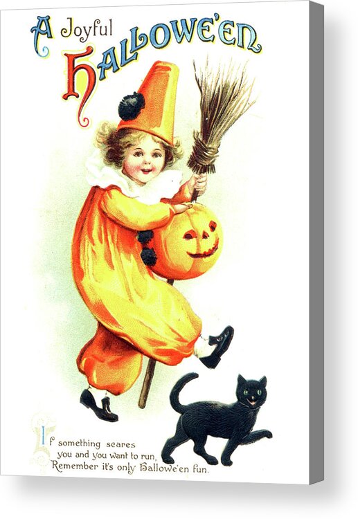 Joyful Acrylic Print featuring the digital art Joyful Halloween by Long Shot