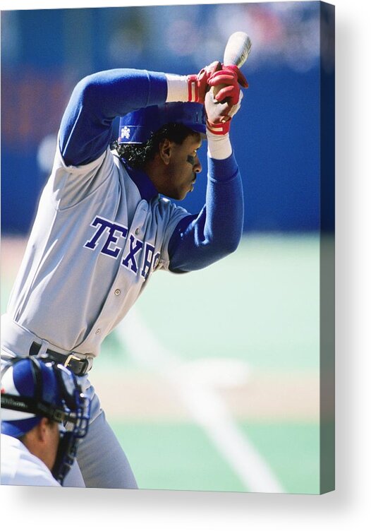 1980-1989 Acrylic Print featuring the photograph Julio Franco by Ronald C. Modra/sports Imagery