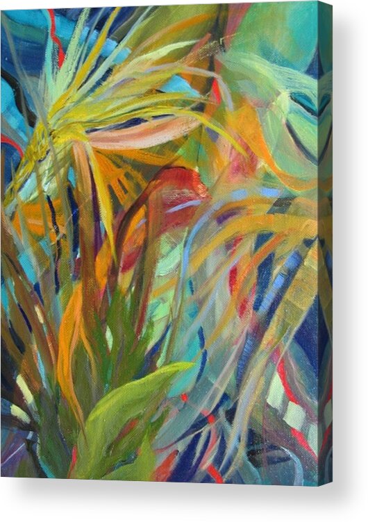 Abstract Acrylic Print featuring the painting Jungle Fever by Vicki Brevell