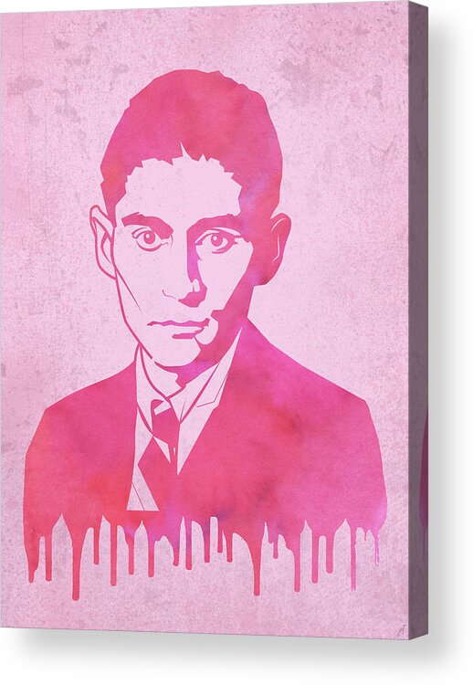 Kafka Acrylic Print featuring the painting Kafka Abstract by Ink Well