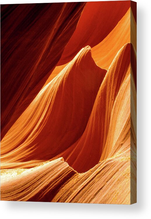 Antelope Canyon Acrylic Print featuring the photograph Like Water On Stone - Antelope Canyon, Arizona by Earth And Spirit