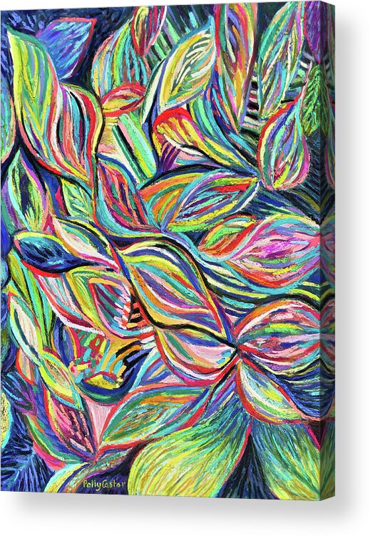 Verdant Acrylic Print featuring the painting Lush by Polly Castor