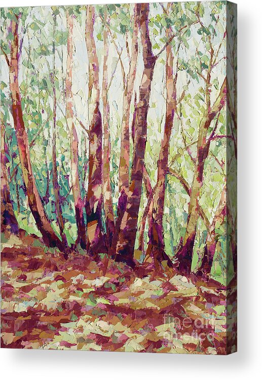 Madrone Acrylic Print featuring the painting Madrone Grove by PJ Kirk