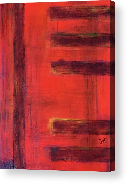 Abstract Acrylic Print featuring the painting Melody by Tes Scholtz