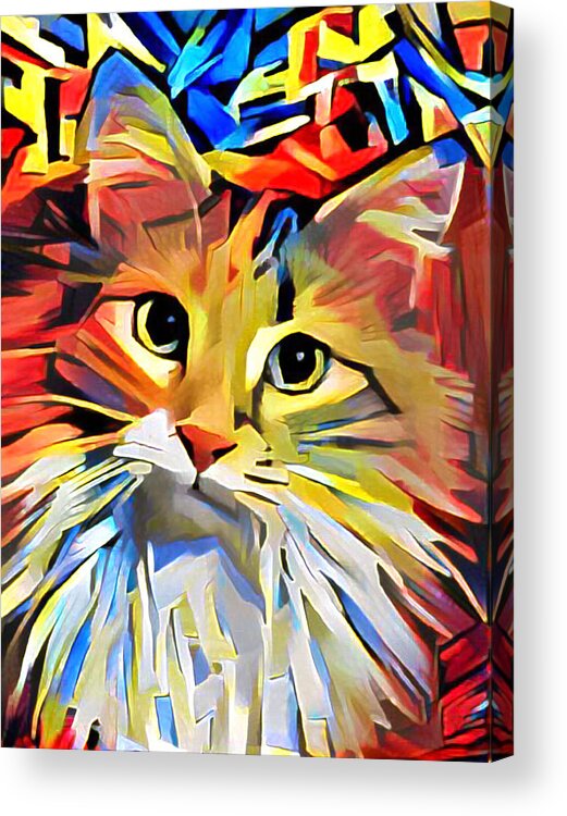 Cat Acrylic Print featuring the digital art Mercy Is My Name by Jeff Iverson