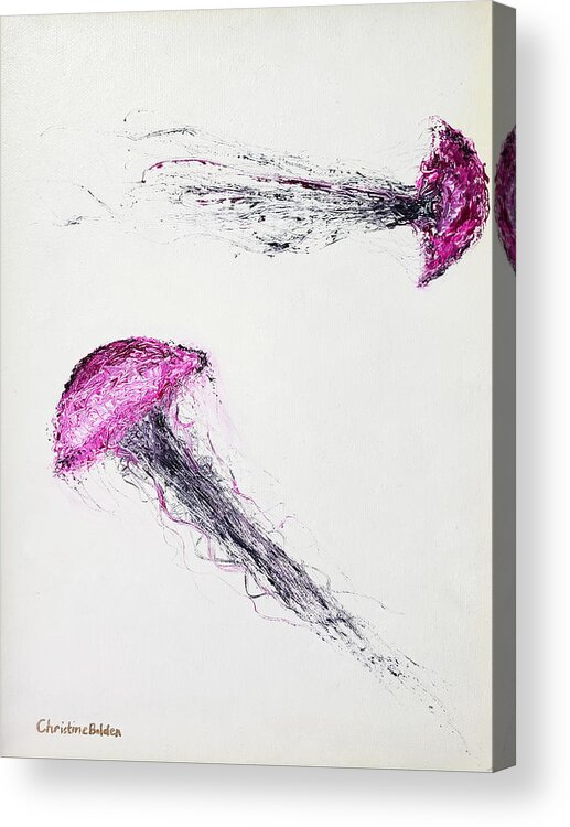 Abstract Acrylic Print featuring the painting Misdirection by Christine Bolden