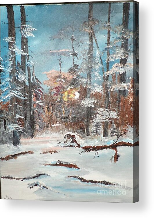 Landscape. Donnsart1 Acrylic Print featuring the painting Morning Is Risen painting # 122 by Donald Northup