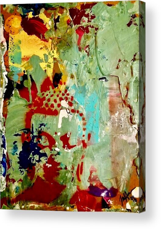 Abstract Acrylic Print featuring the painting Ones Luck by Jayime Jean
