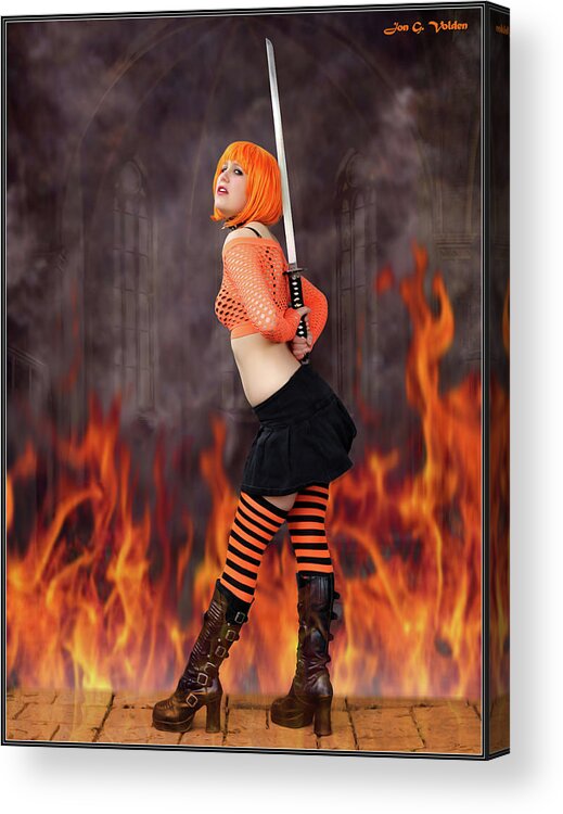 Orange Acrylic Print featuring the photograph Orange Fire by Jon Volden
