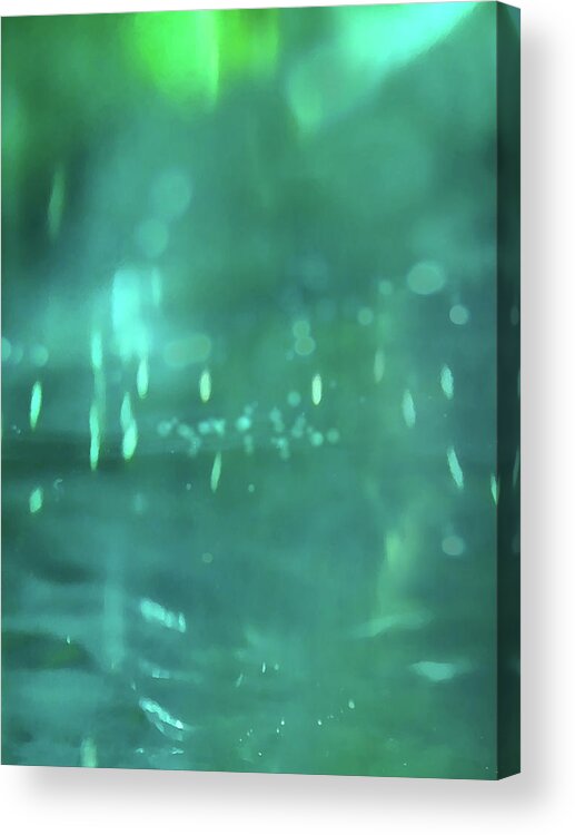 Abstract Acrylic Print featuring the photograph Overwater-Underwater by Menega Sabidussi
