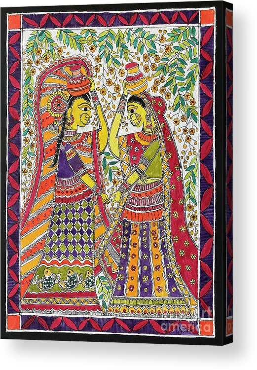  Acrylic Print featuring the painting Panihari by Jyotika Shroff