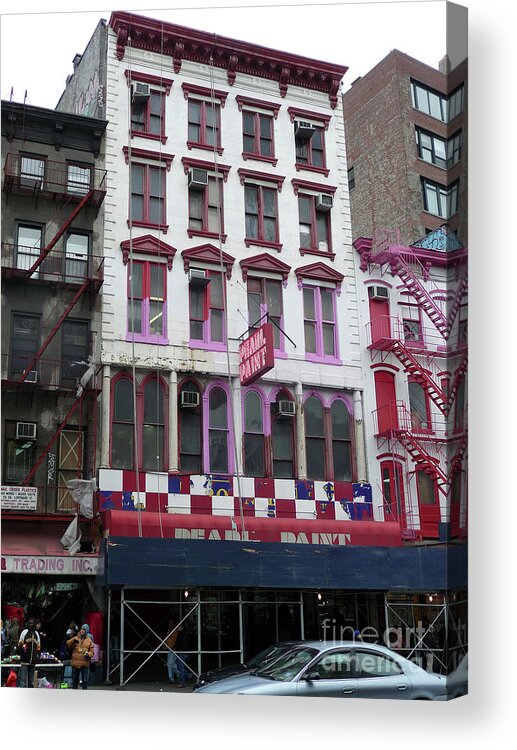Pearl Paints Acrylic Print featuring the photograph Pearl Paint Store on Canal Street Gone by Steven Spak