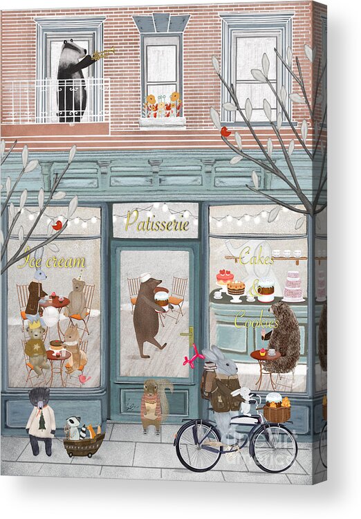 Patisserie Acrylic Print featuring the painting Petite Patisserie by Bri Buckley
