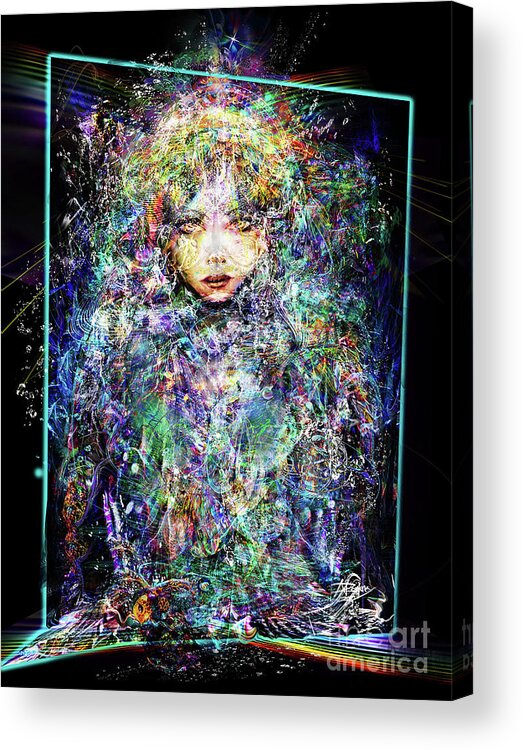  Acrylic Print featuring the mixed media Pleiadian Ambassador for Peace by Atheena Romney