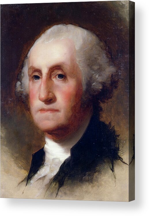 Figurative Acrylic Print featuring the painting Portrait of George Washington by National Archives