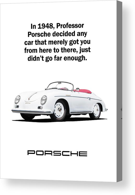 Porsche Acrylic Print featuring the photograph Professor Porsche by Mark Rogan