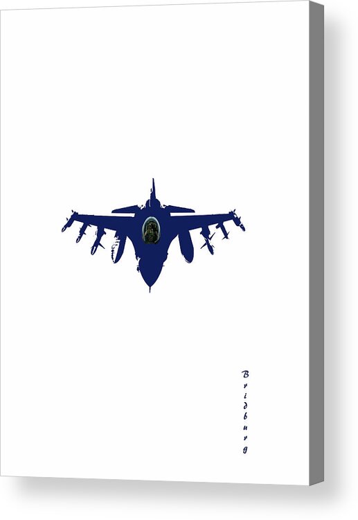 F - 16 Falcon Acrylic Print featuring the digital art Recent 17 by David Bridburg
