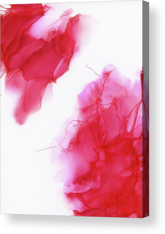 Alcohol Acrylic Print featuring the painting Red Path by KC Pollak