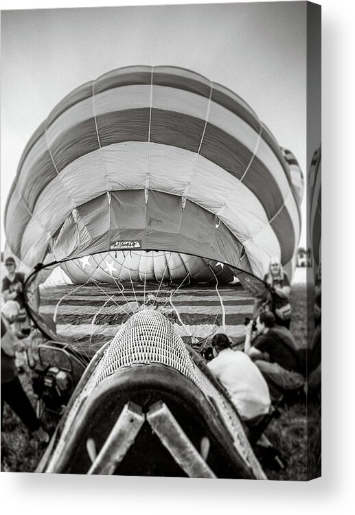 Balloon Acrylic Print featuring the photograph Right Down The Basket by Steve Stanger