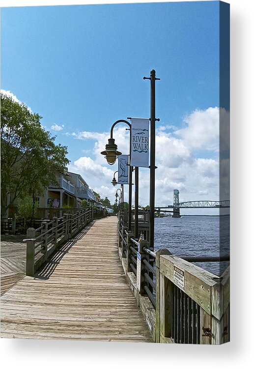River Walk Acrylic Print featuring the photograph Riverwalk Looking South by Heather E Harman