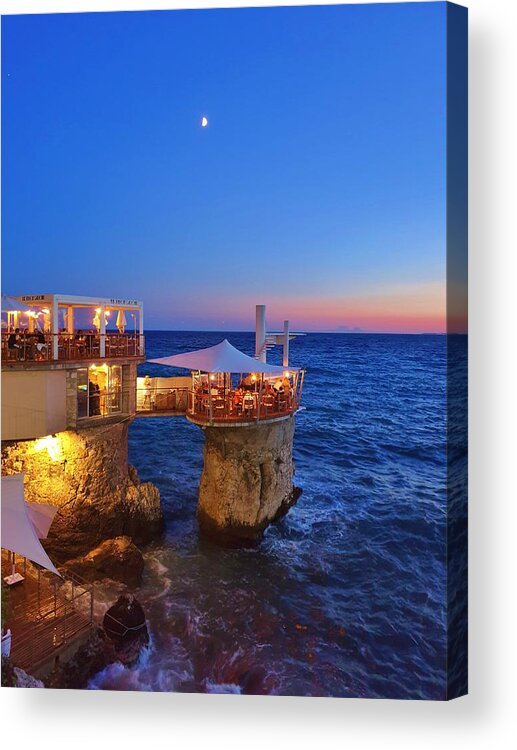 Restaurant Acrylic Print featuring the photograph Rocky Restaurant by Andrea Whitaker