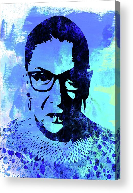 Ruth Bader Ginsburg Acrylic Print featuring the digital art Ruth Bader Ginsburg by Naxart Studio