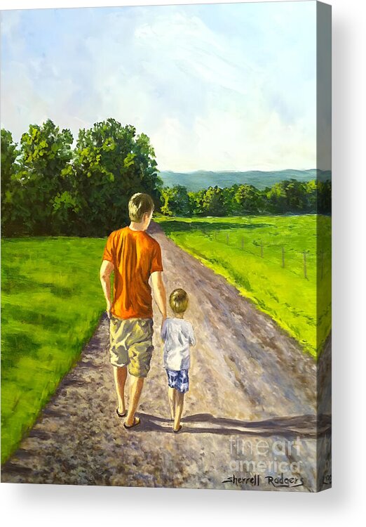 Painting Acrylic Print featuring the painting Ryans Walk by Sherrell Rodgers